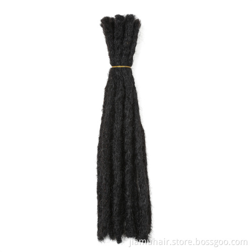 straight handmade dreadlocks hair extensions black reggae synthetic crochet braiding hair for women and men dreadlock Human Hair
